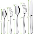 thumbnail image 2 of 9.69 x 3.86 x 1.61 inchesSilver Juego de Cubiertos, Juego de Cubiertos de Acero Inoxidable de 20 Piezas, Incluye Cuchillo, Tenedor, Cuchara, Pulido como Espejo, Apto para lavavaji, 2 of 5
