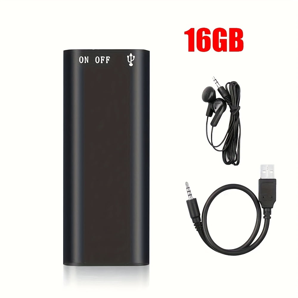 Mini Portable Digital Voice Recorder (for Lectures And Conferences) 8 Hour Continuous Voice Activated Recording Device With 192kbit Adpcm Recording (Neutral English, Black 16, 32GB)