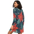 thumbnail image 2 of FORMRS Womens Long Sleeve Nightgowns Crew Neck Sleep Shirt Soft Pajamas Sizes S-3XL, Christmas Berries, 2 of 8