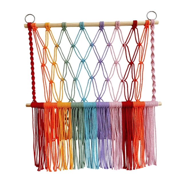 Hamaca con animales de peluche, soporte para juguetes de peluche, red fácil de instalar, tapiz de cuerda de algodón tejido a mano para decoración del Vistoso