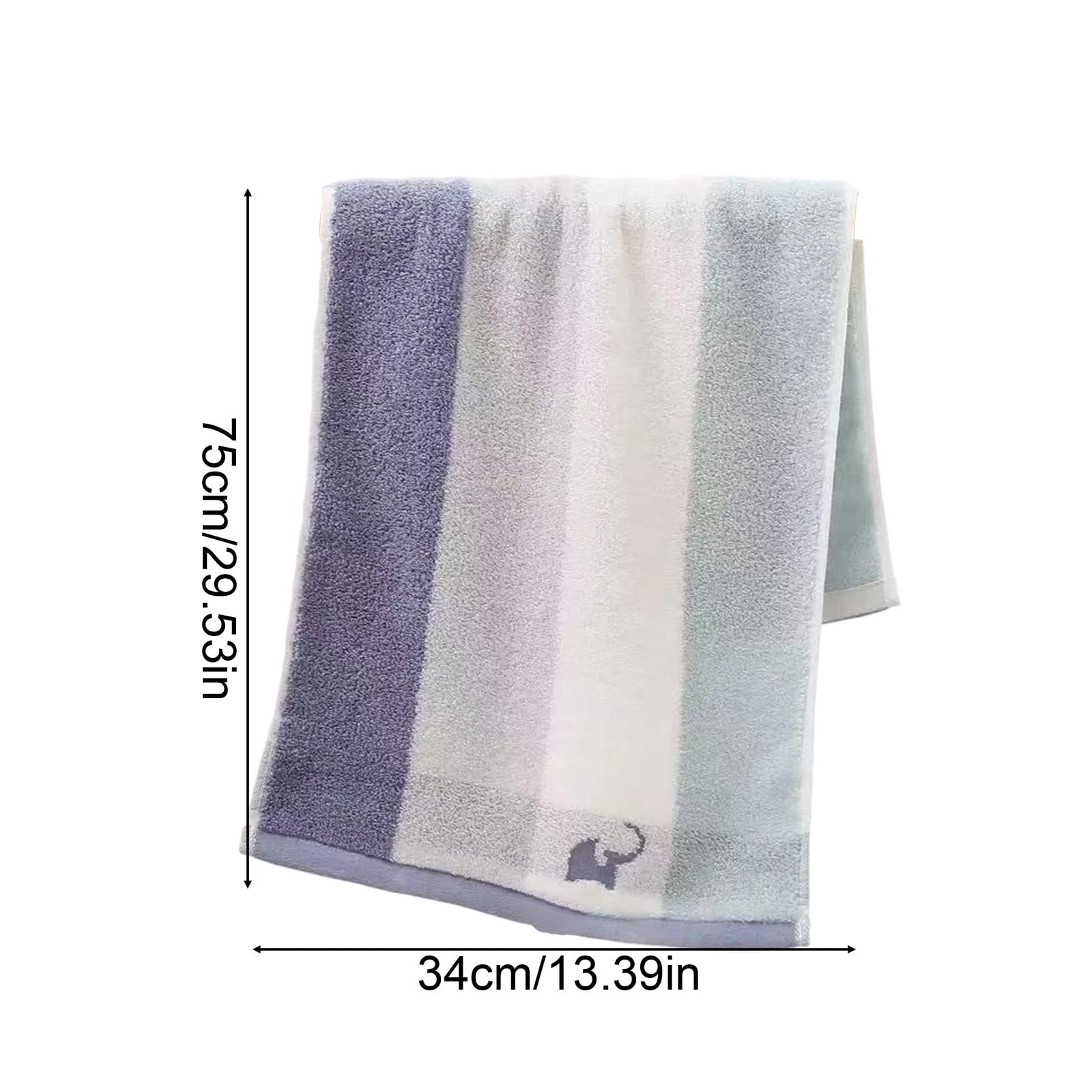 Bcylexb Rainbow Stripe Cotton Hand Towels, 13"x 30" Minimalist Color Soft Face Towels Bath Gym Spa Towels Quick Dry Absorbent