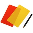 Box for football match referee red and yellow cards
