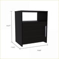 thumbnail image 3 of Bedroom Furniture Set for Storage, 2-Piece 4-Drawer Dresser + Nightstand, Black | Particle Board, 3 of 9
