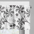 thumbnail image 5 of Ambesonne Floral Valance & Curtain, Monochrome Doodle Plants, 55"x36", Black White, 5 of 6