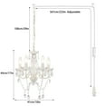 thumbnail image 3 of White Chandelier Plug in Chandelier Crystals Chandeliers 4-Light Small Bedroom Chandelier, 3 of 8