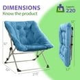 thumbnail image 5 of ARKANTOS Saucer Chair,Soft Faux Fur Oversized Folding Accent Chair for Adults,Blue, 5 of 9