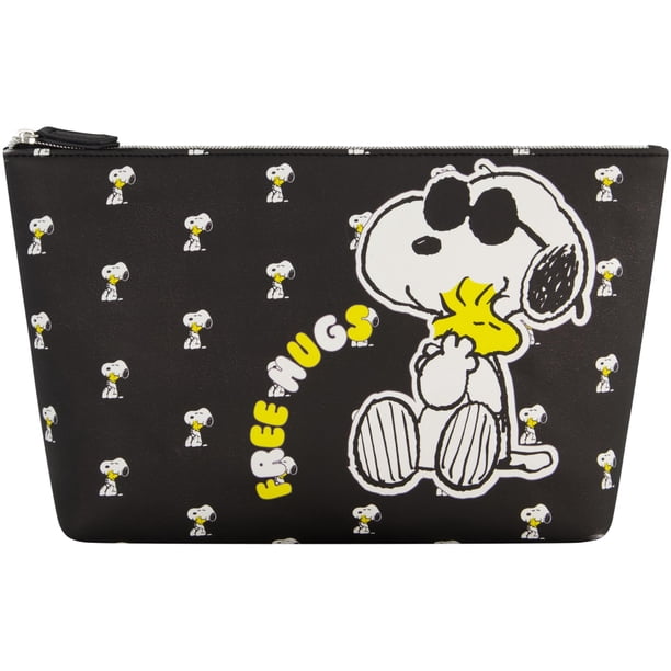 Bolsa de maquillaje Concept One Peanuts Snoopy de PVC negro para mujer
