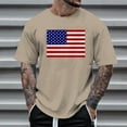 thumbnail image 2 of Ramiter Funny Independence Day Shirt T-Shirt Mens Crew Neck Tee Classic Fit Short Sleeve Solid Shirt Khaki XL, 2 of 5