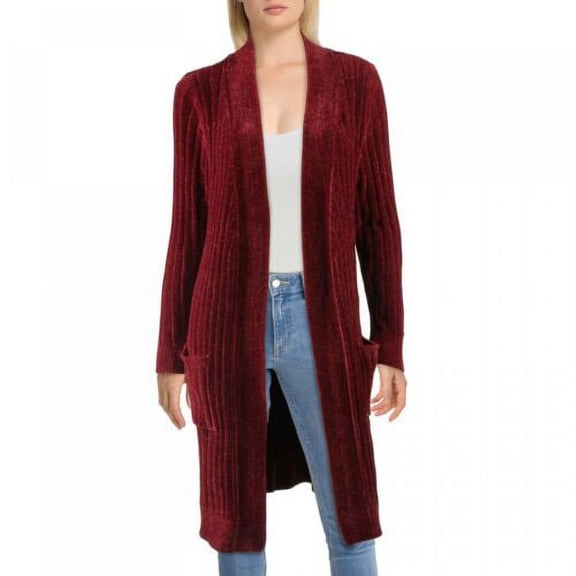 Matty M Womens Long Sleeve Chenille Cardigan