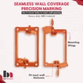 thumbnail image 3 of Paquete De 2 Placas De Pared Para Paso De Cables Con Soporte - Kit De Gestión De Cables En La Pared - Par De Placas De Pared Para Cables Empotradas Con Soporte De Montaje De Bajo Voltaje De Una Sola U, 3 of 5