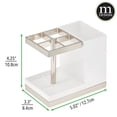 thumbnail image 7 of mDesign Plastic Toothbrush, Toothpaste Storage Organizer Holder - White/Brushed, 7 of 7