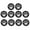 Black/White, variant on BIMZUC Cat Paw Thumb Grips Cover Joystick Rocker Silicone Cap Universal Gamepad Controller Replacement Parts for Enhanced Gaming Experience Ten Pieces Set Black Base Red Claw