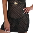 thumbnail image 4 of Babysbule Women's Crochet Knit Spaghetti Strap Swimsuit Cover Up, Hollow Out Beach Coverup Dress for Summer Vacation, 4 of 5