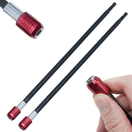 

2Pcs Drill Bit Extension Set 12Inch Magnetic Screwdriver Bit Holder 1/4Inch Hex Quick Change Bit Holder Socket Adapter
