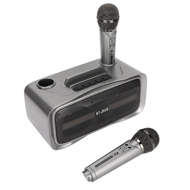 Máquina de karaoke para adultos, ST-2028 Altavoz de karaoke portátil Altavoz Bluetooth con micrófono Potente máquina de karaoke Bluetooth Estética elegante