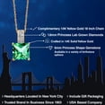 thumbnail image 2 of Gem Stone King 14K Yellow Gold Rainforest Topaz and White Lab Grown Diamond Pendant Necklace for Women | 1.45 Cttw | Gemstone November Birthstone | Princess 6MM | With 18 inch Chain, 2 of 6
