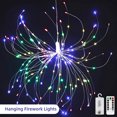 thumbnail image 3 of Htwon Hanging Firework Lights 150 LED Copper Wire Starburst Light with 8 Lighting Modes & Remote, Decorations for Bedroom, Christmas, Party, Multi-Color, 3 of 13