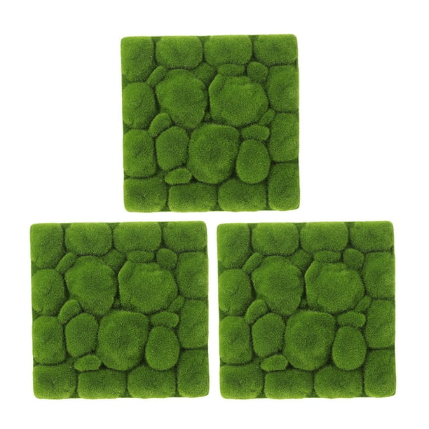 3pcs Moss artificial Mostina de la hierba artificial Decoración del musgo Decoración del musgo Decoración del jardín