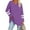 Purple, variant on Babysbule Womens Long Sleeve Tops Women's Casual V-Neck Long Sleeve Solid Loose Shirt Blouse Tops