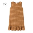 thumbnail image 1 of Vestido de mujer Vestido sin mangas con lunares Vestido sin mangas con volantes sueltos, Caqui, XXL Kearding AP002113-05, 1 of 3