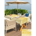 thumbnail image 5 of Outdoor Tablecloths with Umbrella Hole & Zipper, Vintage Mustard Yellow Tablecloth Rectangle 60x84 Inch, Farmhouse Florals Leaf Coastal Sweet Home Waterproof Table Cloth, Patio Table Covers, 5 of 8