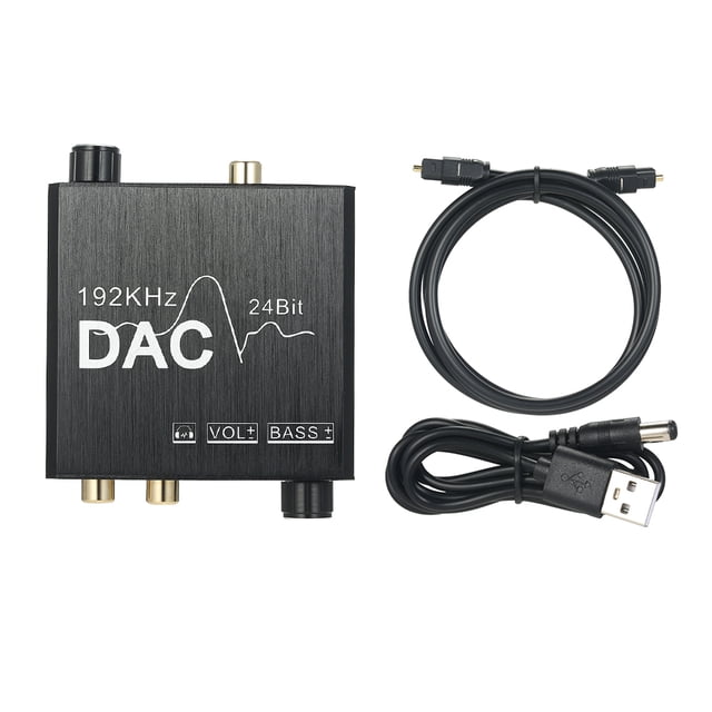 Audio Digital to Analog Audio Converter 192kHz 24bit DAC Converter Optical Coaxial Input 3.5mm Audio Output Adapter