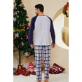 thumbnail image 4 of U2SKIIN Matching Pajamas for Couples, Plaid Ultra Soft Pullover Pjs Set for Men Warm Loungewear（Navy/Navy White Plaid，L）, 4 of 4