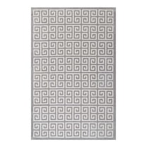 Modway Freydis Greek Key 8x10 Area Rug in White and Light Gray