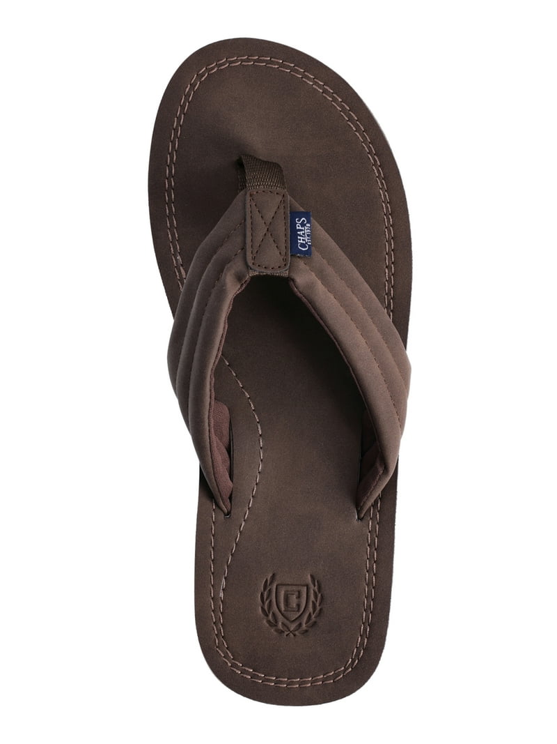 チャップアップ Chaps men's Clint Sandals - T-Strap Flip-Flops - Sizes 7-13