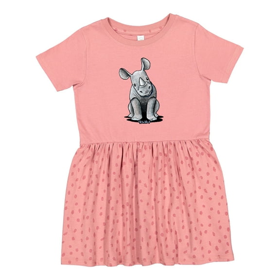 Inktastic Curious Rhinos Girls Toddler Dress