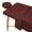 Burgundy, variant on Saloniture 3-Piece Flannel Massage Table Sheet Set - Soft Cotton Facial Bed Cover - Includes Flat and Fitted Sheets with Face Cradle Cover - Gray