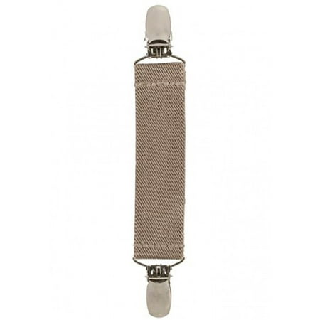Extra White Glass - Elastic Scarf and Hat Clips Attacher with Extra Heavy Clips - Beige