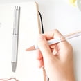 thumbnail image 6 of Retractable Gel Pens 14cm Metal Clip Smooth Writing Ballpoint Pens, Click Ink Pens, Quick Dry No Smudge Office Students Writing Pens for Home, Journaling, Note Taking & Daily Use, Silver, 6 of 9