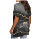 thumbnail image 4 of Blusa estampada elegante con cuello en V manga corta camiseta suelta Tops OAVQHLG3B Store lin121212, 4 of 5
