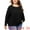 Black, variant on DARING DIVA Plus Size Long Sleeve Crewneck Fisherman Cable Pullover Sweater 1X Brown