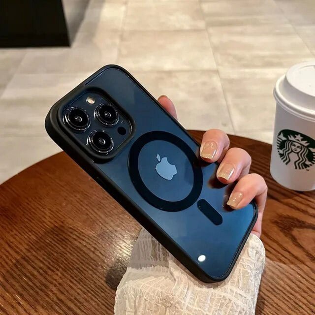 Fashion Acrylic Clear Magnetic Phone Case for iPhone 15 14 Plus 13 12 11 Pro Max Shockproof For Magsafe Wireless Charge Cover