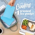 thumbnail image 3 of (4 pack) Cool Coolers by Fit & Fresh XL Slim Reusable Ice Packs, Space Saving Ice Packs for Lunch Boxes & Coolers, 4 Pack, Clear Blue, 3 of 11