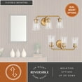 thumbnail image 4 of Toledo 3 Light Brass Industrial Jar Bathroom Vanity Fixture, 4 of 9