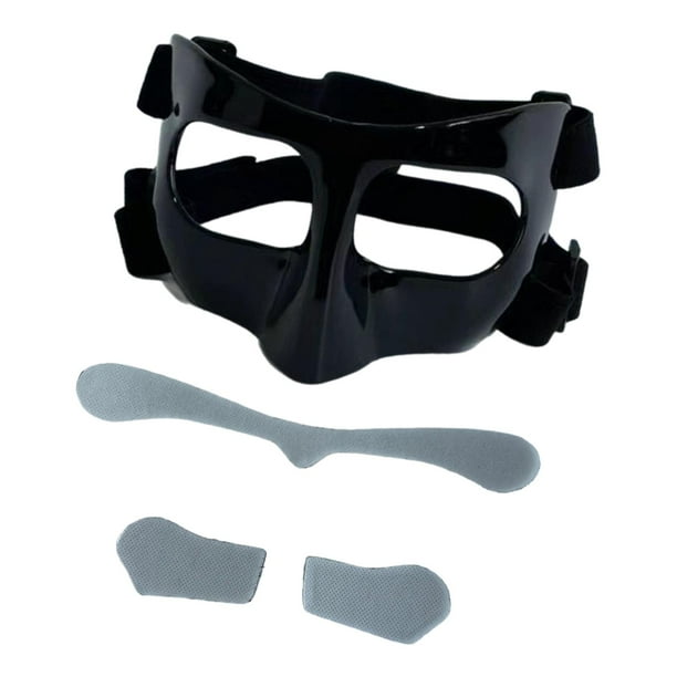 Máscara de baloncesto ajustable máscara facial de baloncesto para ejercicio atlético boxeo Pegatina transparente negra.