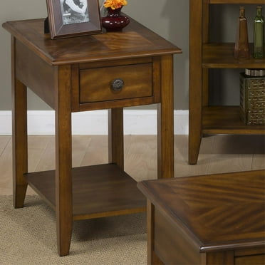 Jofran Medium Brown Chairside Table (Set of 2)