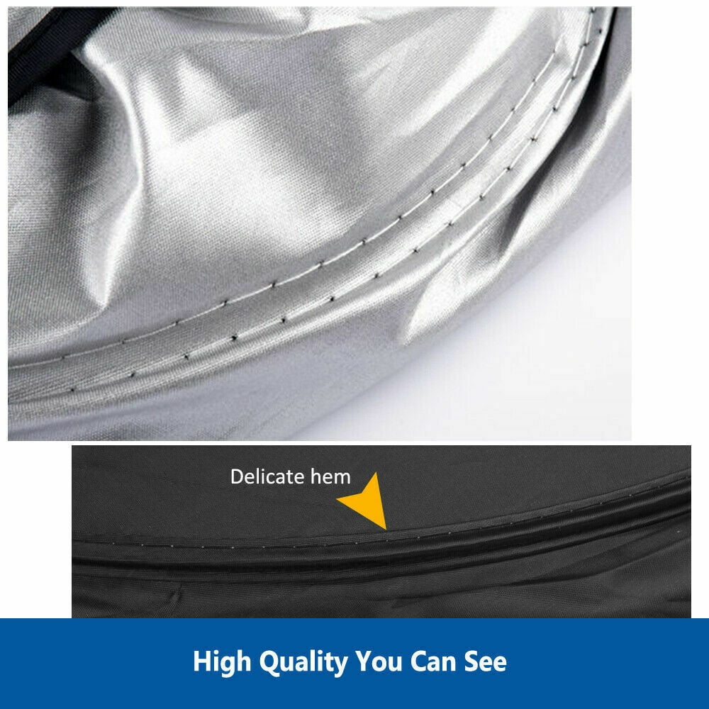 Foldable Car Windshield Sun Shade IC ICLOVER Block Sunlight UV Rays Sun Shield Front Window Sun Visor Protector Summer Winter for Trucks Vans MPV Large Vehicles (75 x35 )