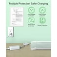 thumbnail image 3 of Power Cord for Cricut Explore air 2/Expression 2/Maker/Explore One/Create/Cake/Mini/Original Replacement for Cricut Maker KSAH1800250T1M2 Cutting 18V Charger Power Supply (White), 3 of 6