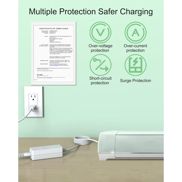 18V Power Cord Replacement for Cricut Explore Air 2, Expression