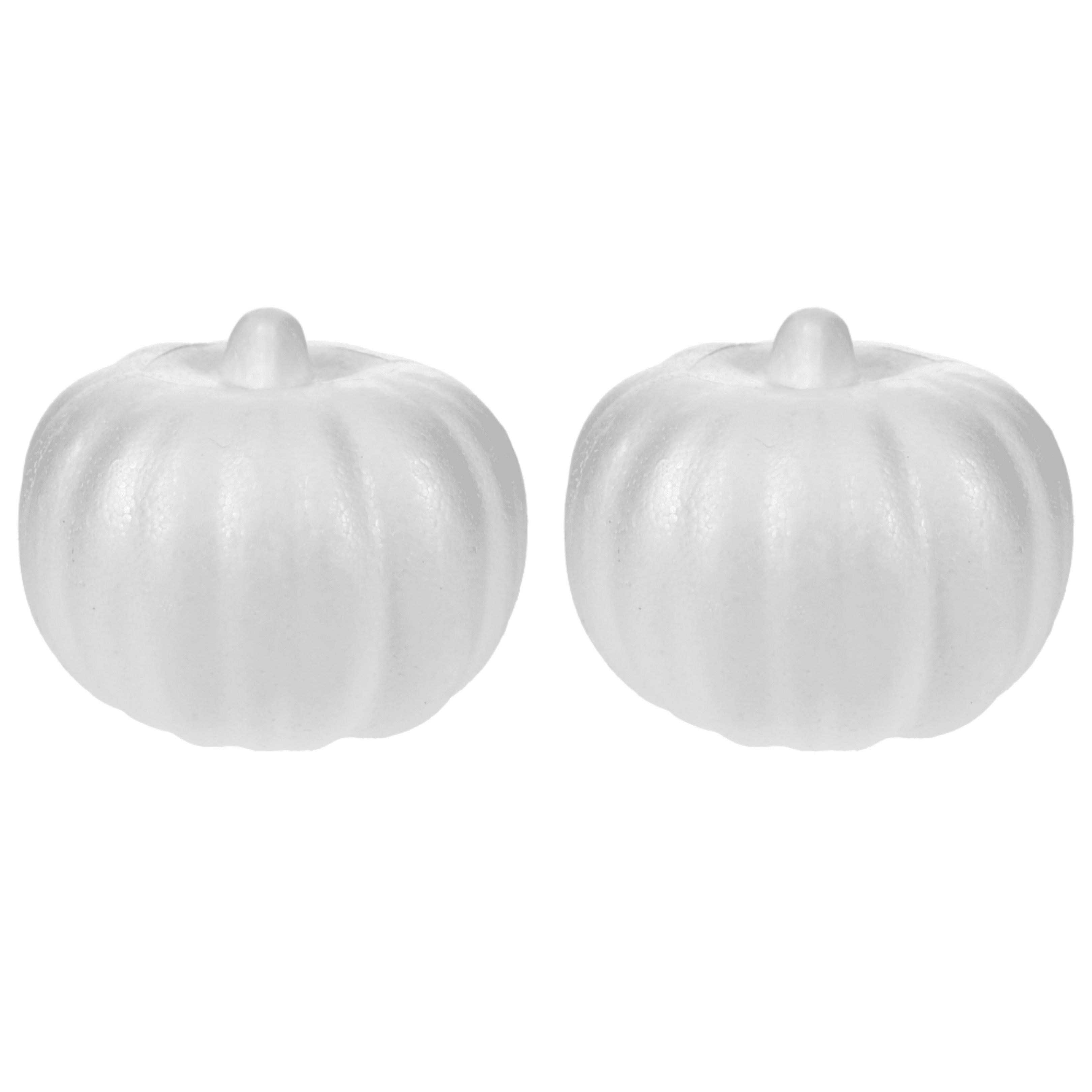 IOS Autumn and Halloween Plain White Carvable Foam Pumpkins, 5.5x4.5 in