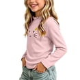 thumbnail image 2 of Spazoro Toddler Girls 100% Cotton Shirts, Ruffle Neck Long Sleeve Fall Cute Pattern Casual Basic Tee Tops for Girls Pink Size 2-3T, 2 of 5