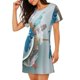 thumbnail image 2 of Balery Let's go Travel Around the World Camisón de manga corta con cuello redondo para mujer, cómodo y elegante., 2 of 6