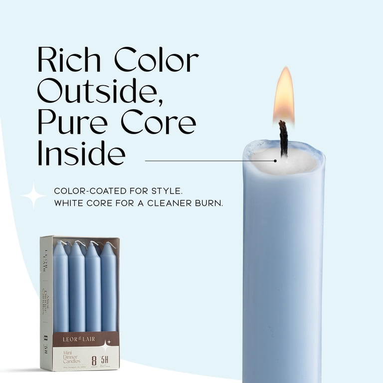 Leor & Lair Blue Taper Candles, 6", Pack of 8 photo 3