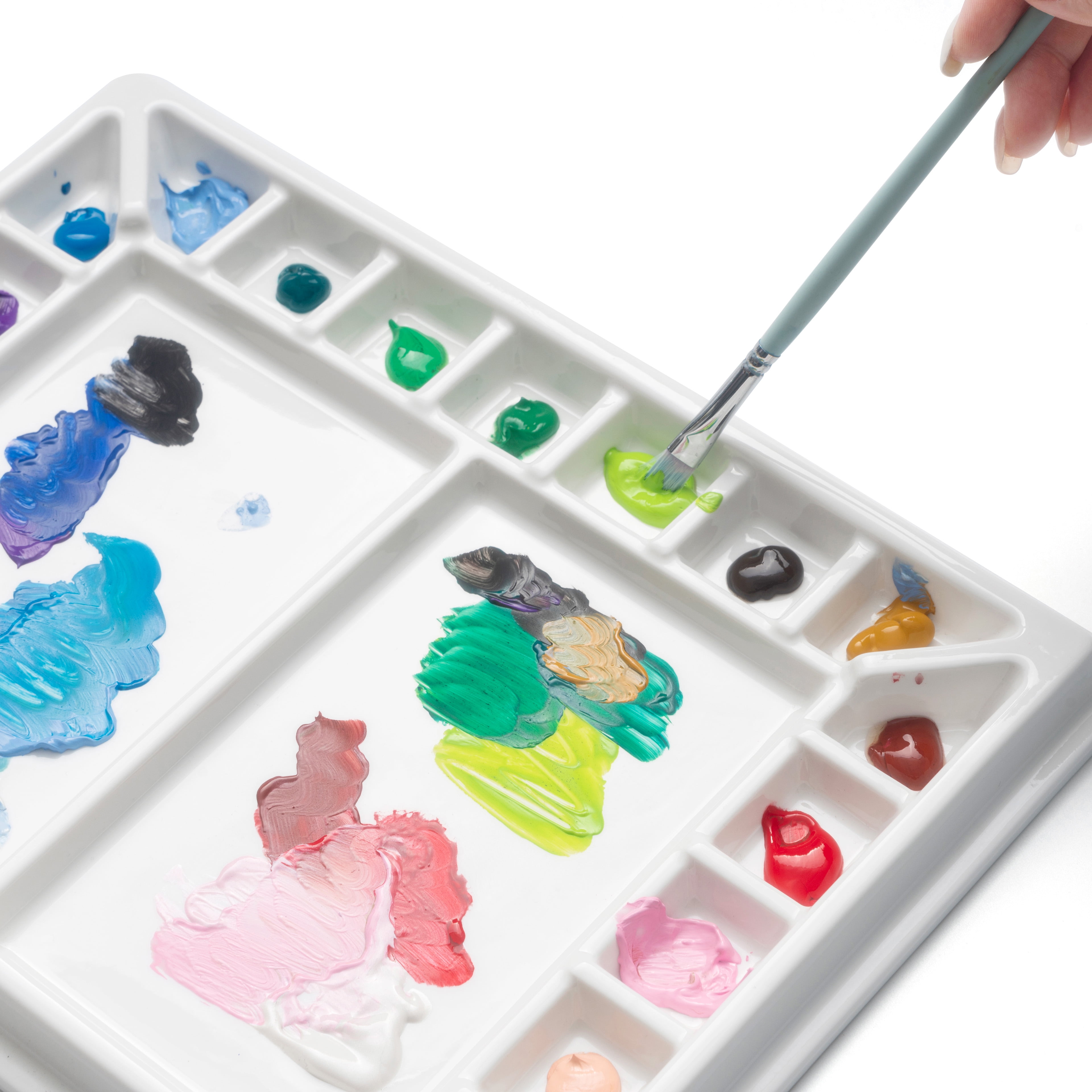 Artist's Loft Large Rectangle Porcelain Palette, 8 Pack