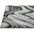 thumbnail image 3 of HR White Grey Black Modern Contemporary Abstract Area Rugs Marble Pattern, 2' x 7' Runner, 3 of 5