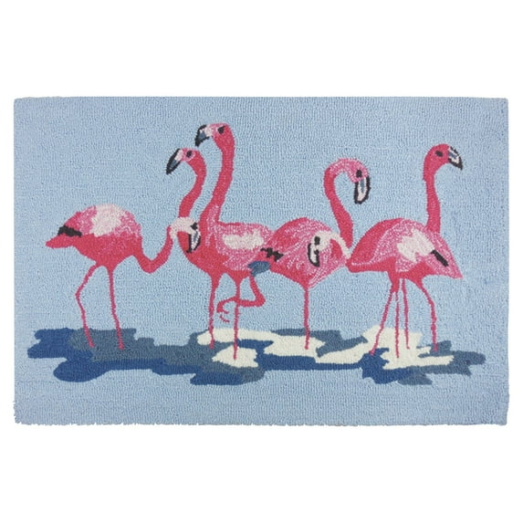 Homefires Pink Flamingos Indoor Doormat